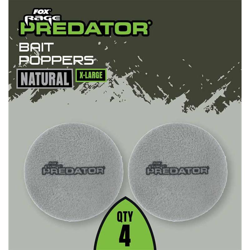 Fox Rage Predator Bait Poppers - Grau/ Natural