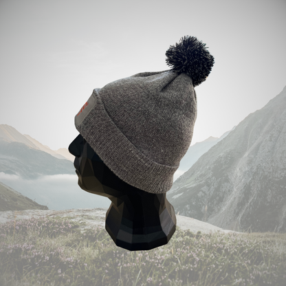 FishEx DEADBAIT® Pudelmütze mit Logo-Patch - grau