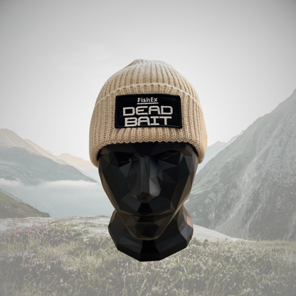 FishEx DEADBAIT® Strickmütze mit Logo-Patch - Farbe: Creme