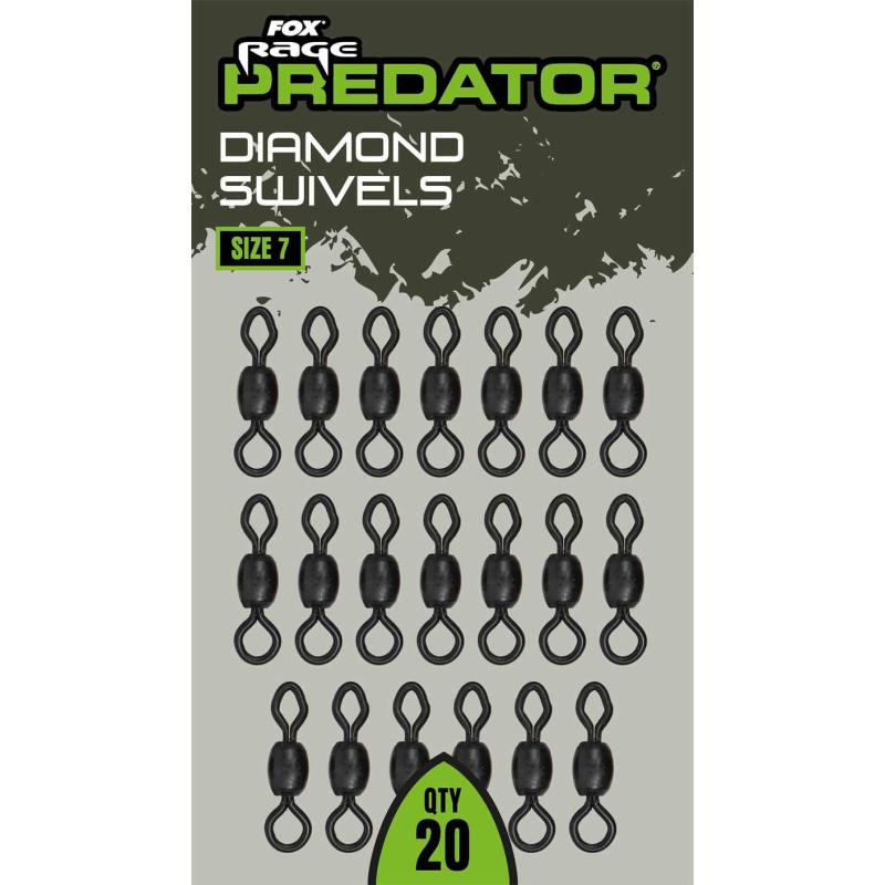 Fox Rage Predator Diamond Swivels (current size) - Wirbel