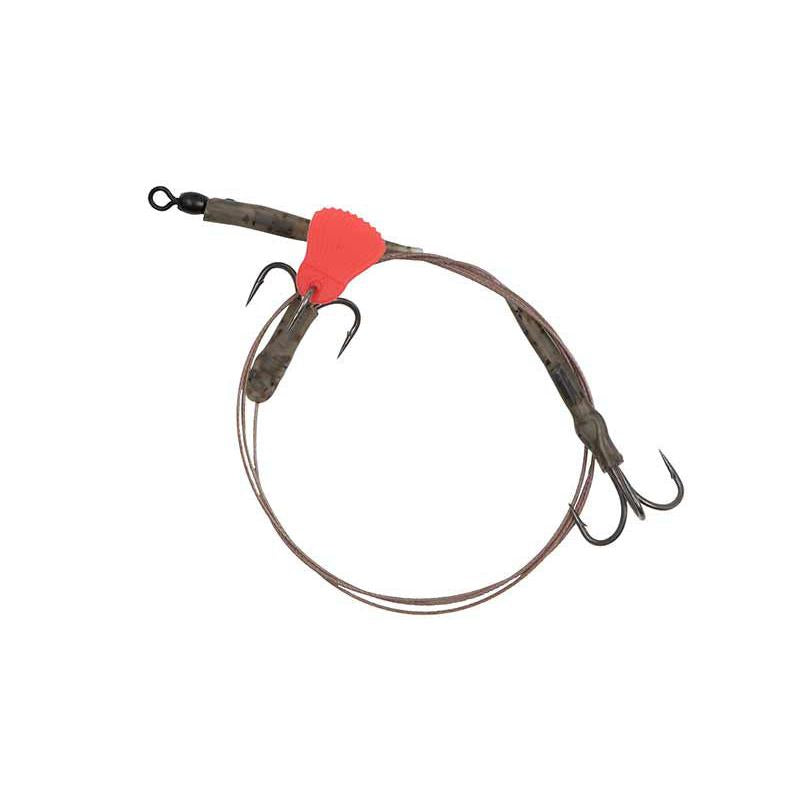 Fox Rage Predator Twin Treble Trace 52cm - fertiges Stahlvorfach