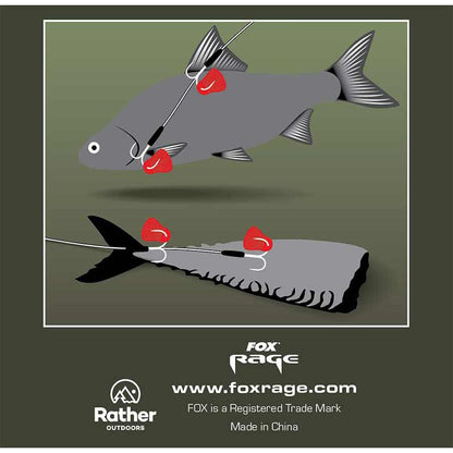 Fox Rage Predator Twin Treble Trace 52cm - fertiges Stahlvorfach