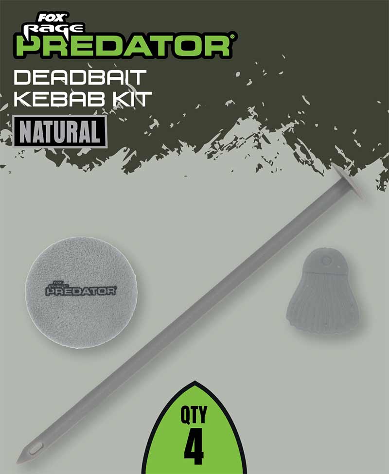 Fox Rage Predator Deadbait Kebab Kit Bait - natürlich/ grau